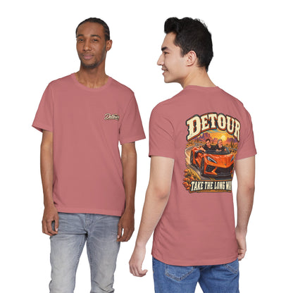 Detour Graphic Tee — 'Detour: Take the Long Way' Vintage Road Trip T‑Shirt