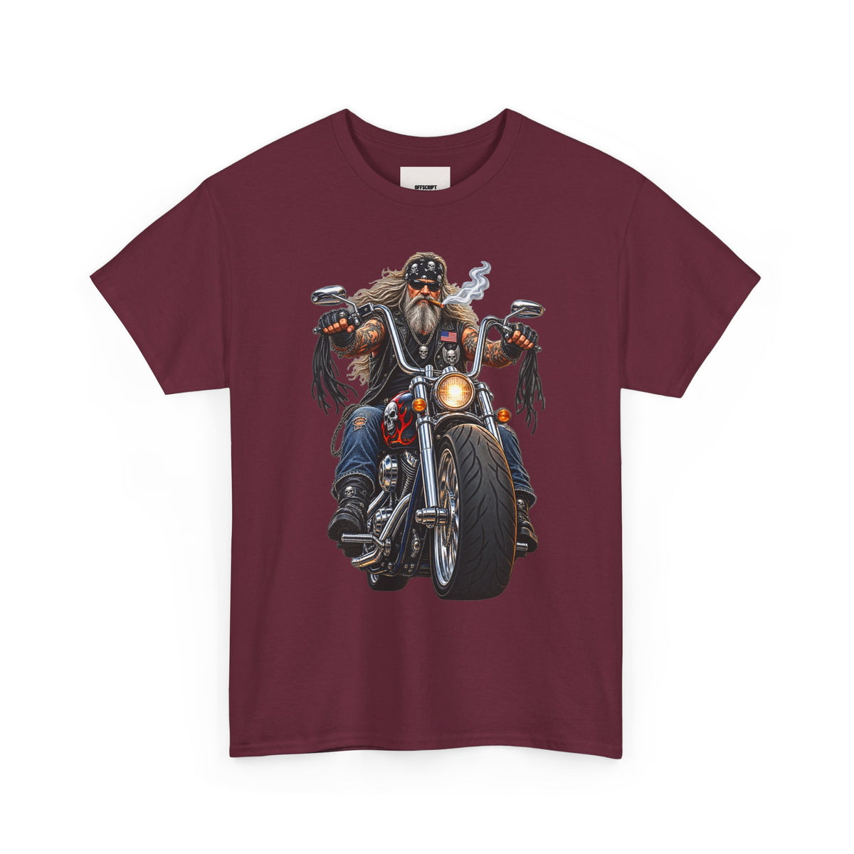 Biker Motorcycle Rider Graphic Tee — Vintage Road Rebel T‑Shirt