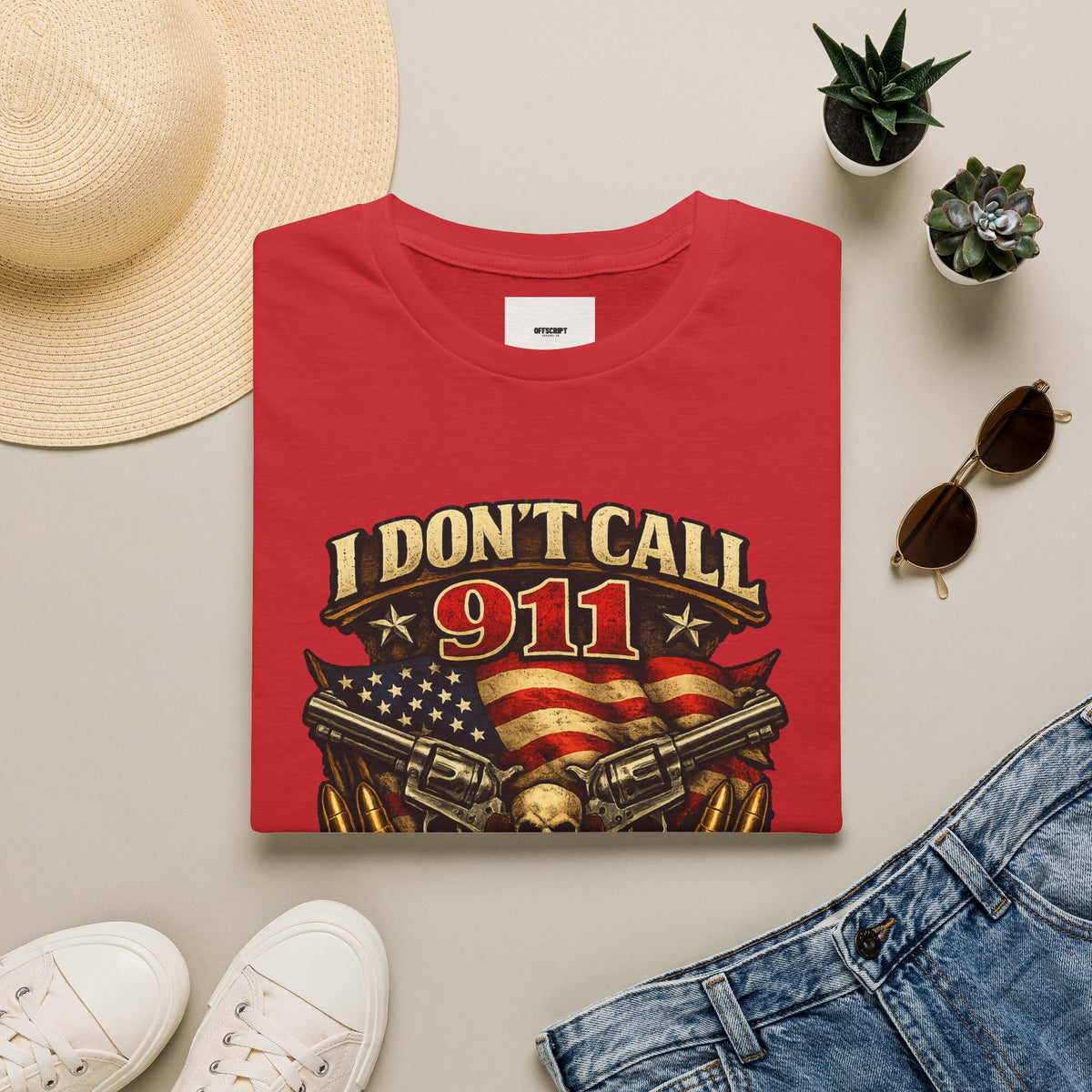 I Don't Call 911 I Call My Neighbors Graphic T-Shirt