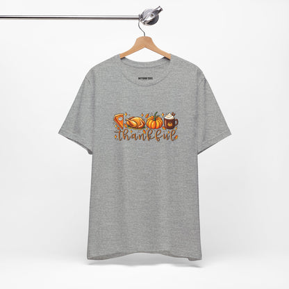 Thankful Harvest Tee — Thanksgiving Pumpkin & Pie Fall Shirt