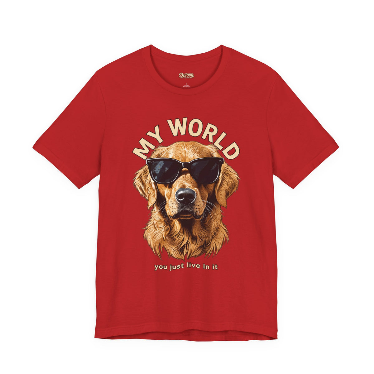 My World Golden Retriever Sunglasses T-Shirt
