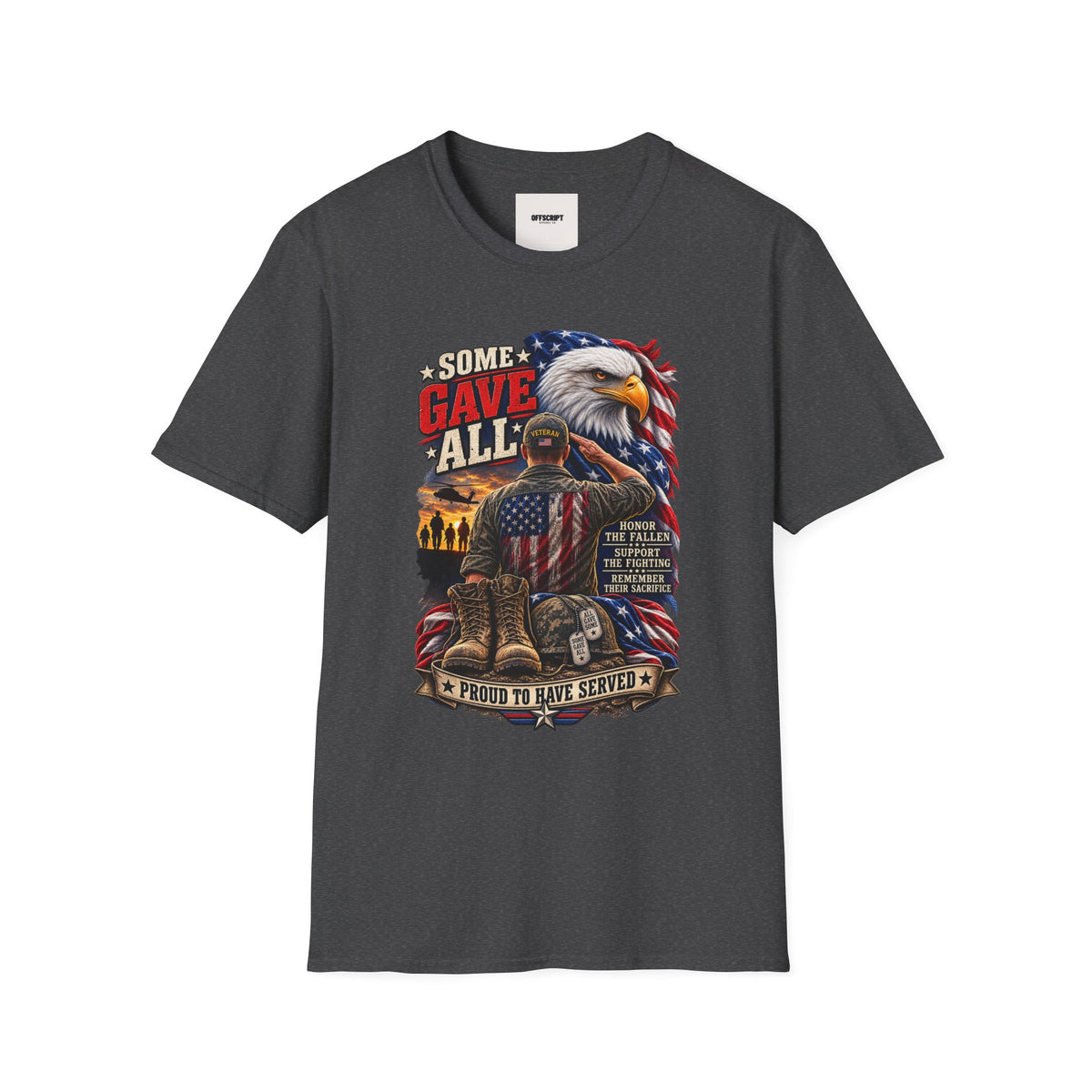 Some Gave All Eagle T-Shirt — Veteran Memorial Patriot Tee