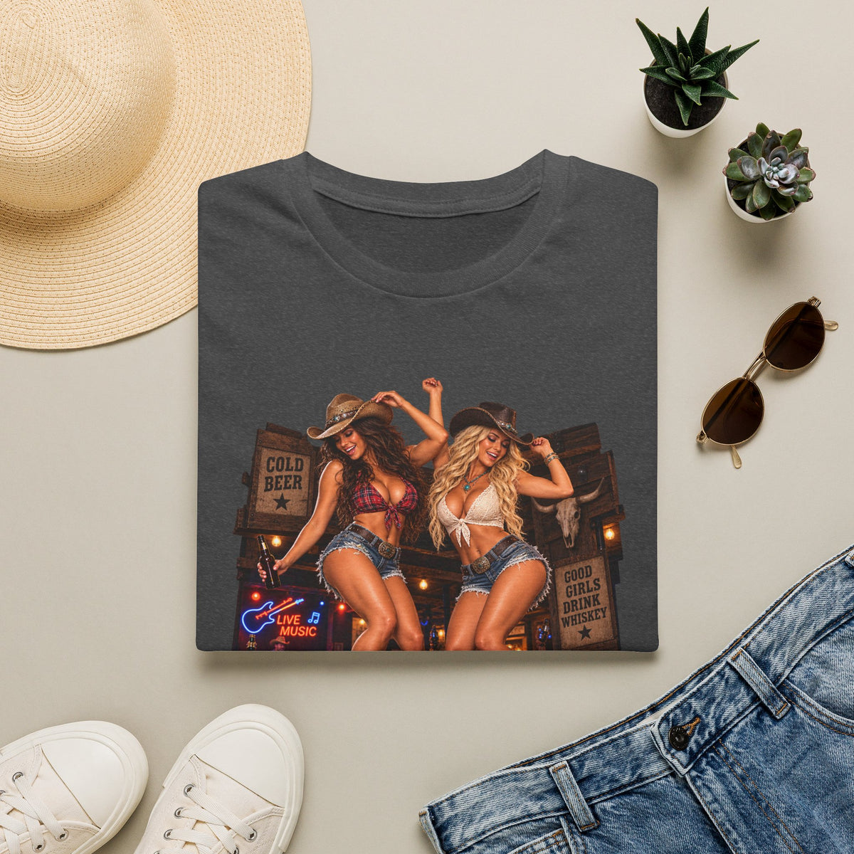 Honky Tonk Women T-Shirt — Country Cowgirl Graphic Tee
