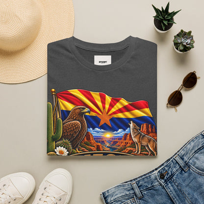 Arizona State T-Shirt — Desert Eagle & Coyote Flag Design