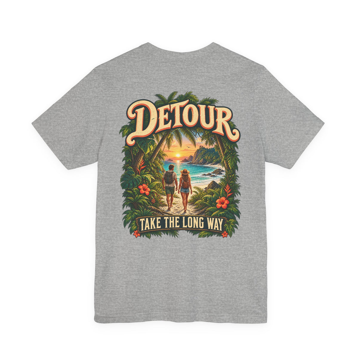 Detour Take the Long Way Tropical Adventure T-Shirt
