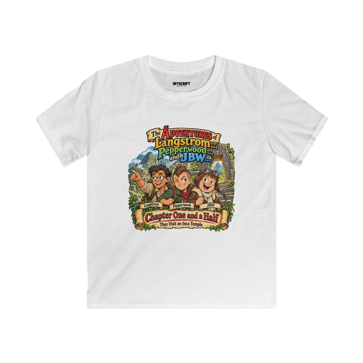 Kids Tee — "The Adventures of Langstrom, Pepperworth & JBW" Chapter One and a Half Illustration