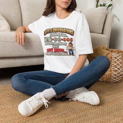 Life's Observations "If Johnny Has..." Graphic T-Shirt — Funny Money Puzzle Tee