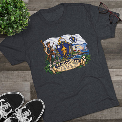 Massachusetts State Flag T‑Shirt — Vintage Coat of Arms Tee