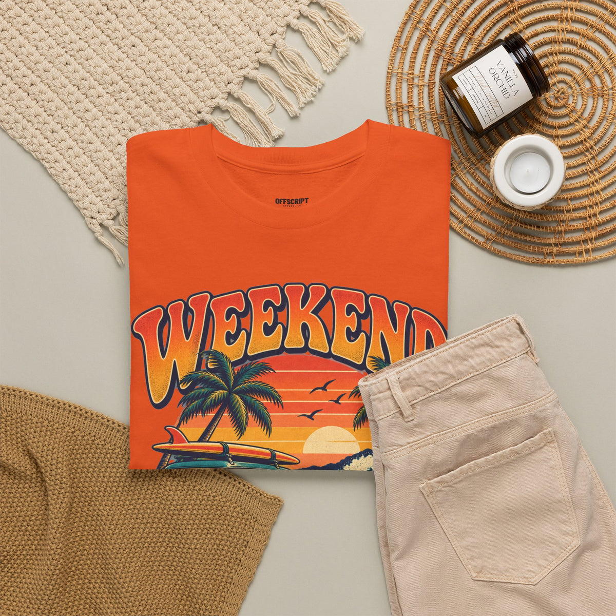 Weekend State of Mind Tee – Retro Surf Van Sunset T-Shirt
