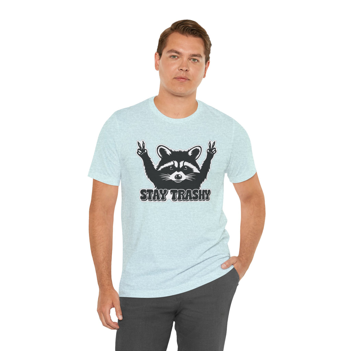 Stay Trashy Raccoon Graphic T-Shirt