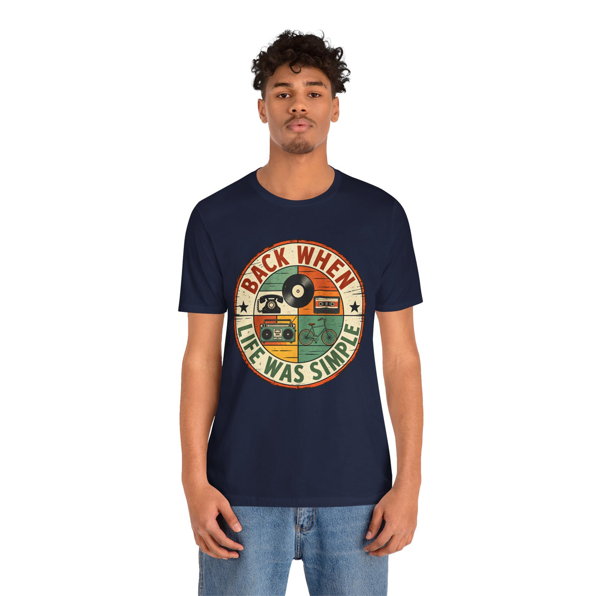Back When Life Was Simple Vintage Retro T-Shirt