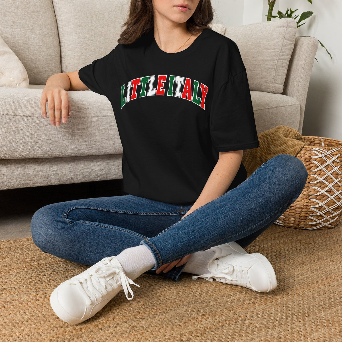 Little Italy T-Shirt — Vintage Italian Flag Graphic Tee