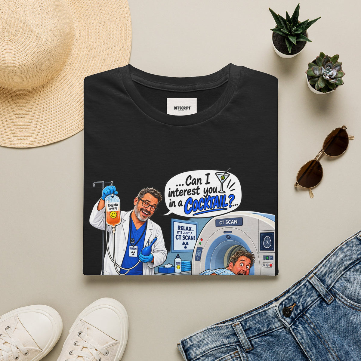 CT Tech T-Shirt — Funny ‘Can I Interest You in a Cocktail?’ Radiology Shirt