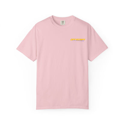 T-Shirt — Off Script Vinyl Graphic Tee: "Make Your Own Plans" Retro Racing Design