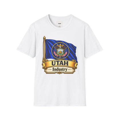 Utah State Flag T-Shirt — 'Utah Industry' Retro Flag Tee