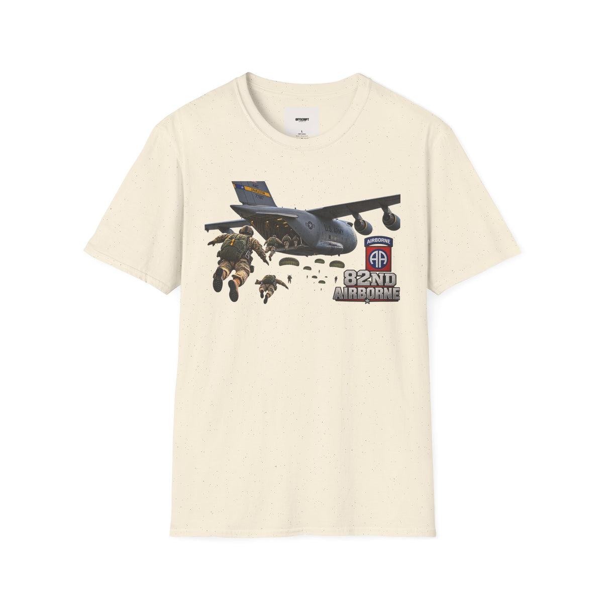 82nd Airborne Paratrooper T-Shirt — Military Jump C-17 Skydiving Design