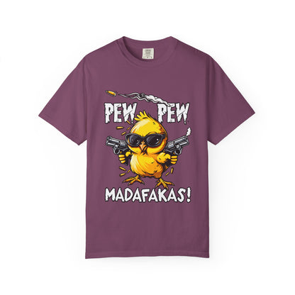 Pew Pew Madafakas Funny Duck Graphic T-Shirt