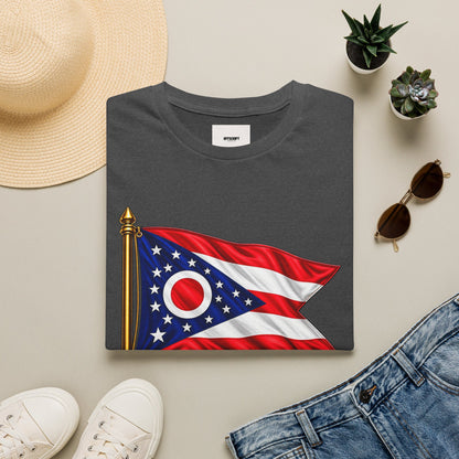 Ohio Flag T-Shirt — "With God All Things Are Possible" Patriotic Tee