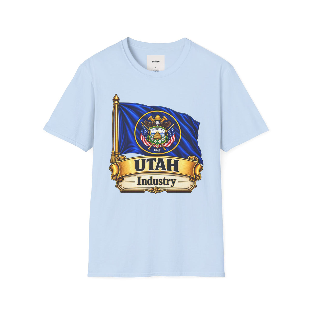 Utah State Flag T-Shirt — 'Utah Industry' Retro Flag Tee