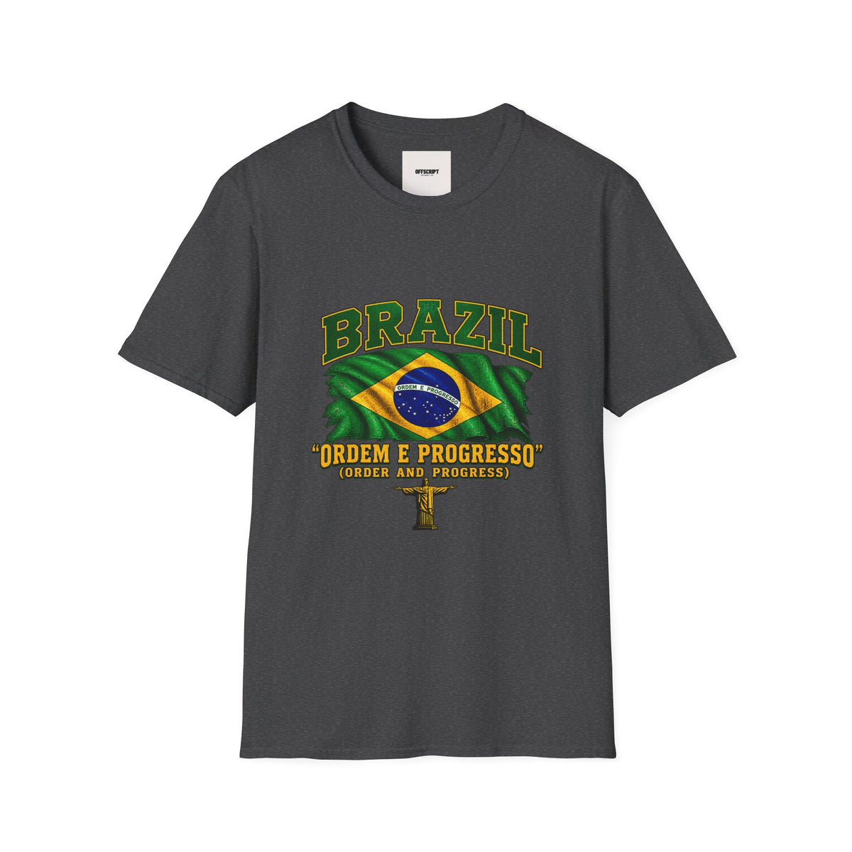 Brazil Flag T-Shirt — BRAZIL with Ordem e Progresso Graphic