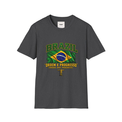 Brazil Flag T-Shirt — BRAZIL with Ordem e Progresso Graphic
