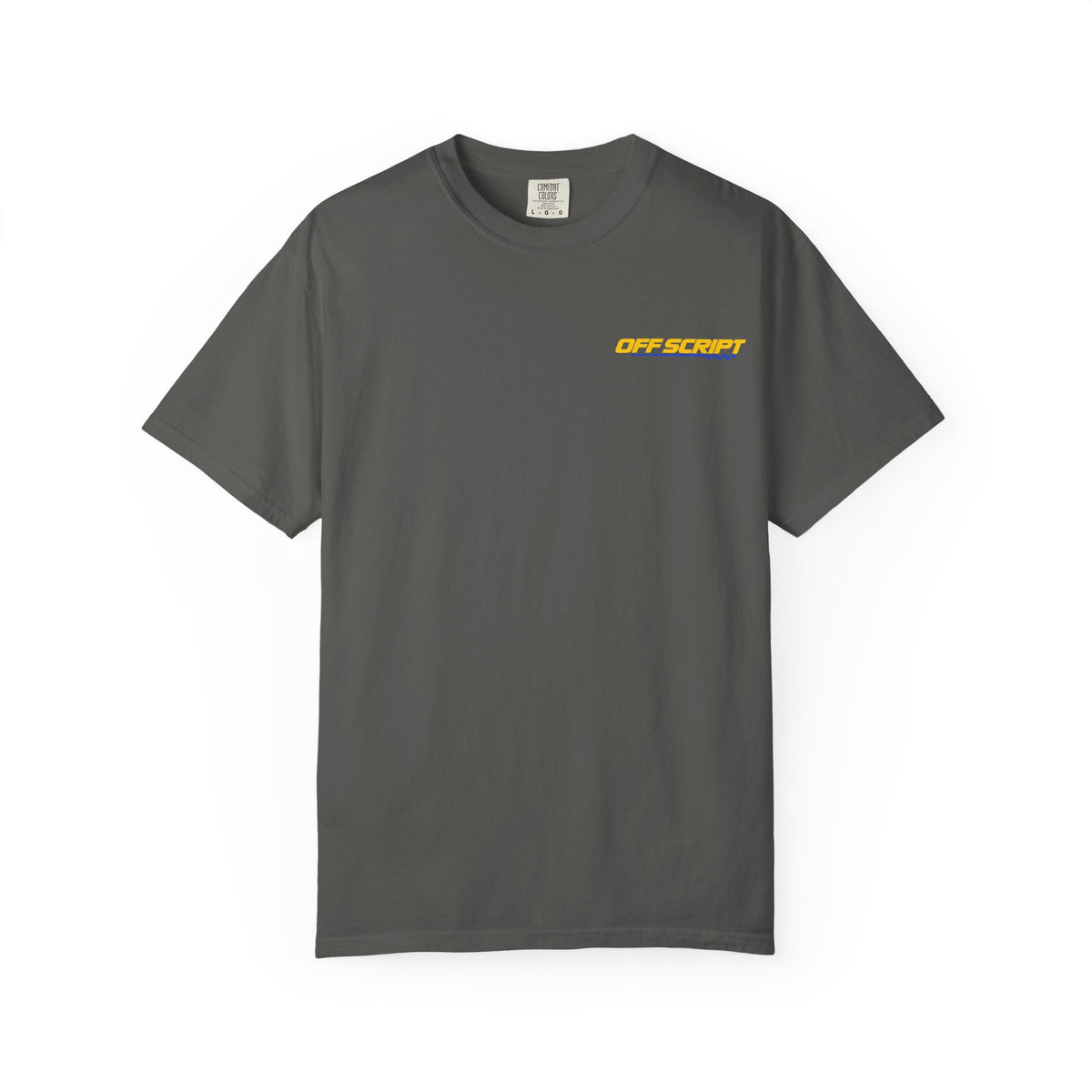 T-Shirt — Off Script Vinyl Graphic Tee: "Make Your Own Plans" Retro Racing Design