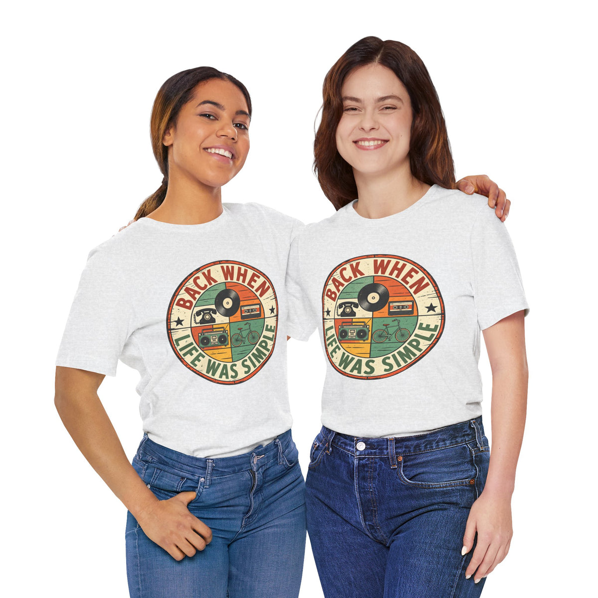 Back When Life Was Simple Vintage Retro T-Shirt