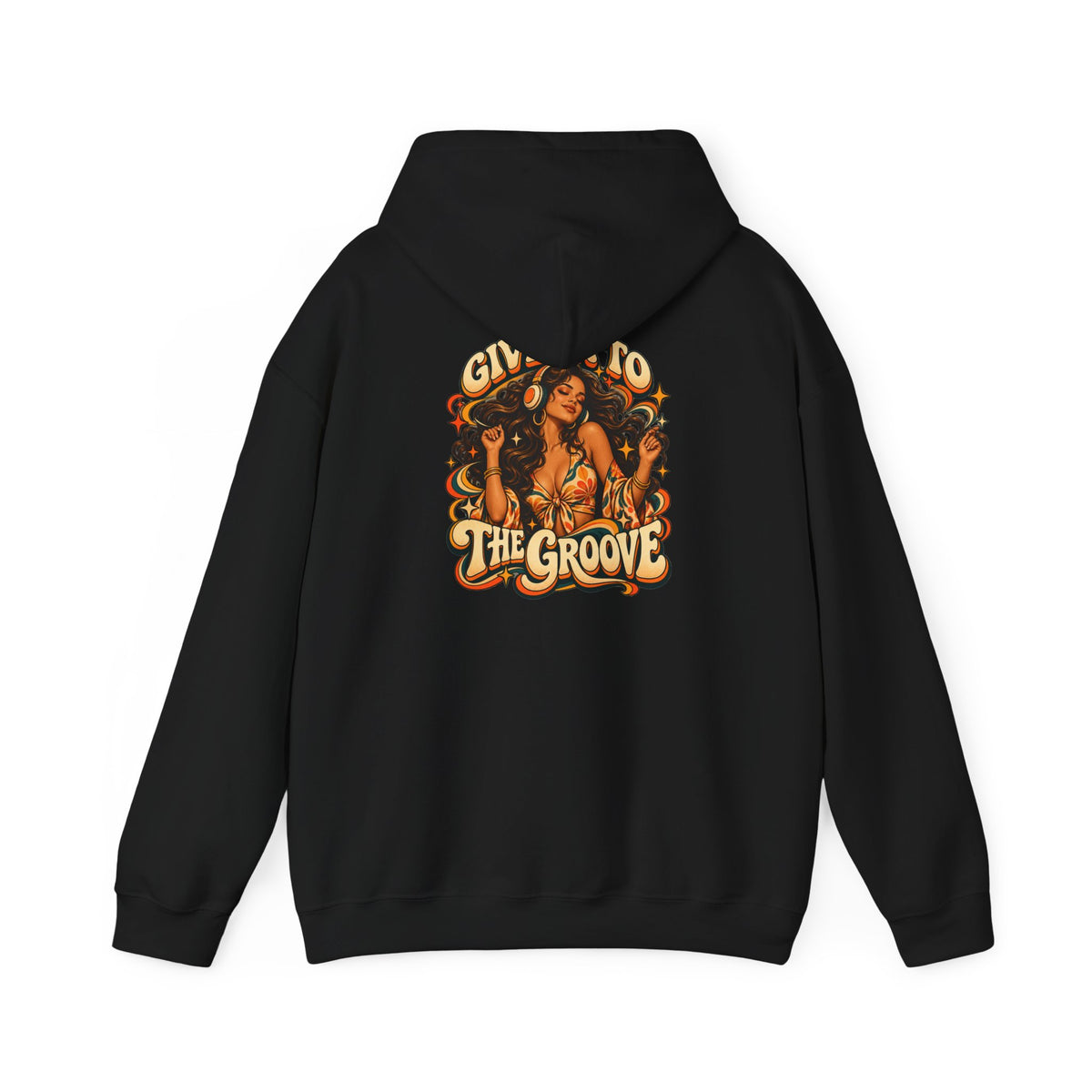 Hoodie — Give Into The Groove Retro Disco Graphic Hoodie