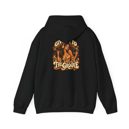 Hoodie — Give Into The Groove Retro Disco Graphic Hoodie