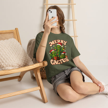 Merry Cactus Christmas Tee — Festive Holiday Cactus Shirt