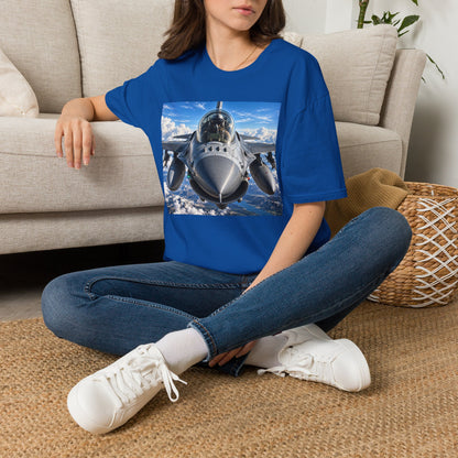 Fighter Jet Front View Tee — Military Aviation Pilot T-Shirt
