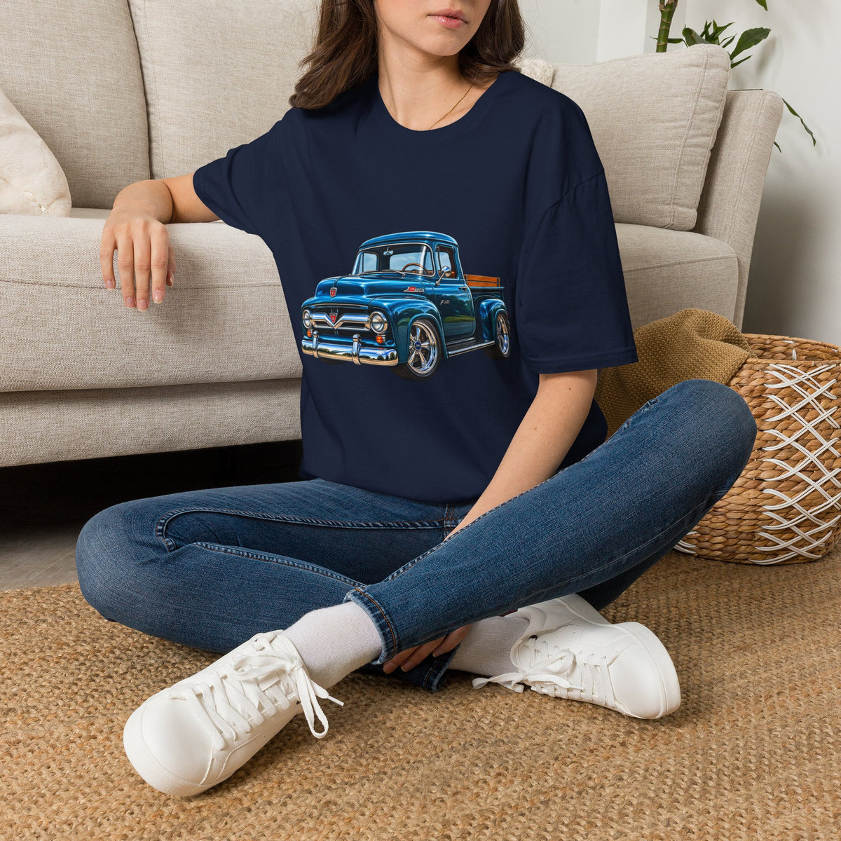 Vintage Blue Pickup T‑Shirt — Classic Retro Truck Graphic Tee