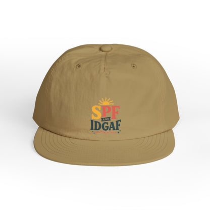 SPF IDGAF Surf Cap | Retro Sun Typography Hat
