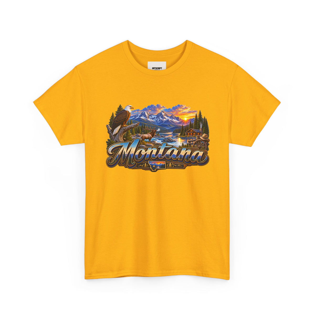 Montana Scenic T-Shirt – Vintage Mountain Lake Graphic Tee