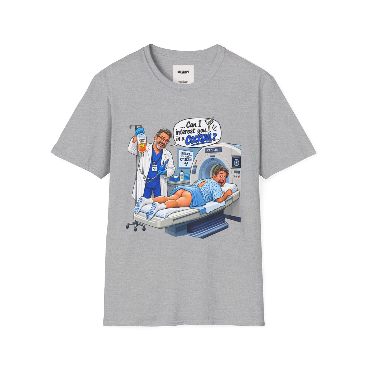 CT Tech T-Shirt — Funny ‘Can I Interest You in a Cocktail?’ Radiology Shirt