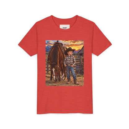 Youth Western Cowboy Tee — Little Cowboy & Horse Graphic Shirt