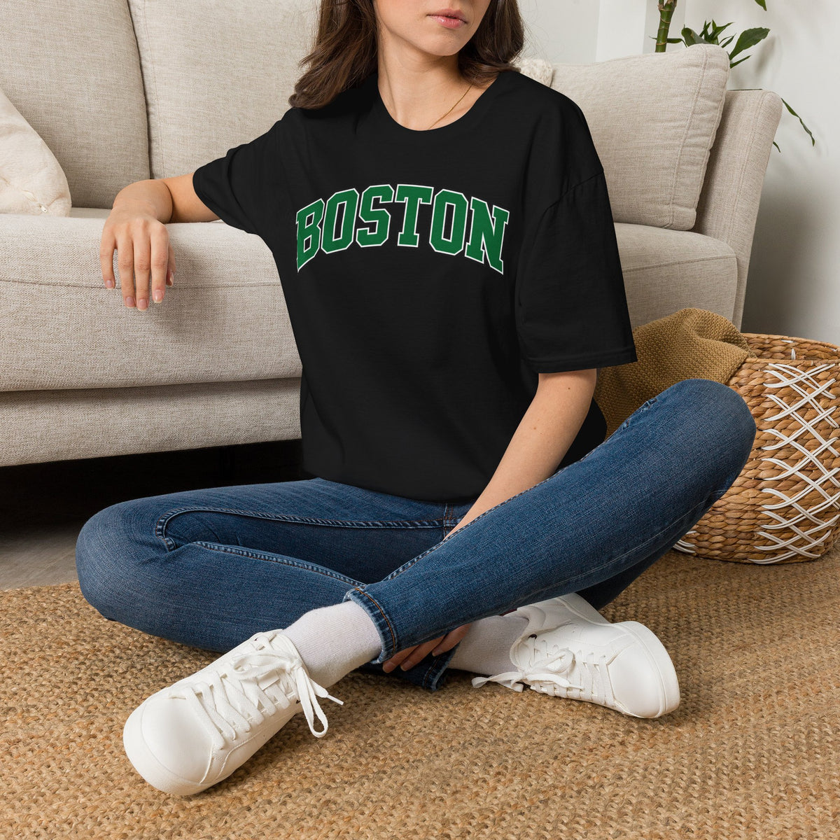 Boston Arch Logo T‑Shirt — Classic College Campus Tee