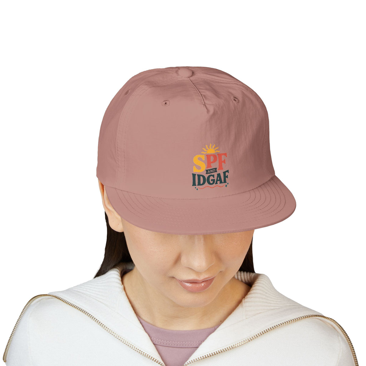 SPF IDGAF Surf Cap | Retro Sun Typography Hat
