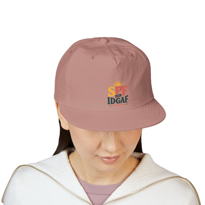 SPF IDGAF Surf Cap | Retro Sun Typography Hat
