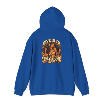 Hoodie — Give Into The Groove Retro Disco Graphic Hoodie