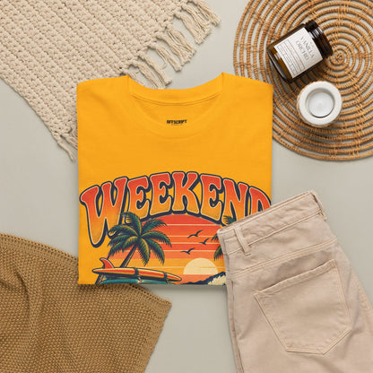 Weekend State of Mind Tee – Retro Surf Van Sunset T-Shirt