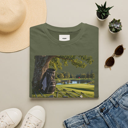 Golf Course Scene T‑Shirt — 'GOLF' Scenic Golfing Graphic Tee