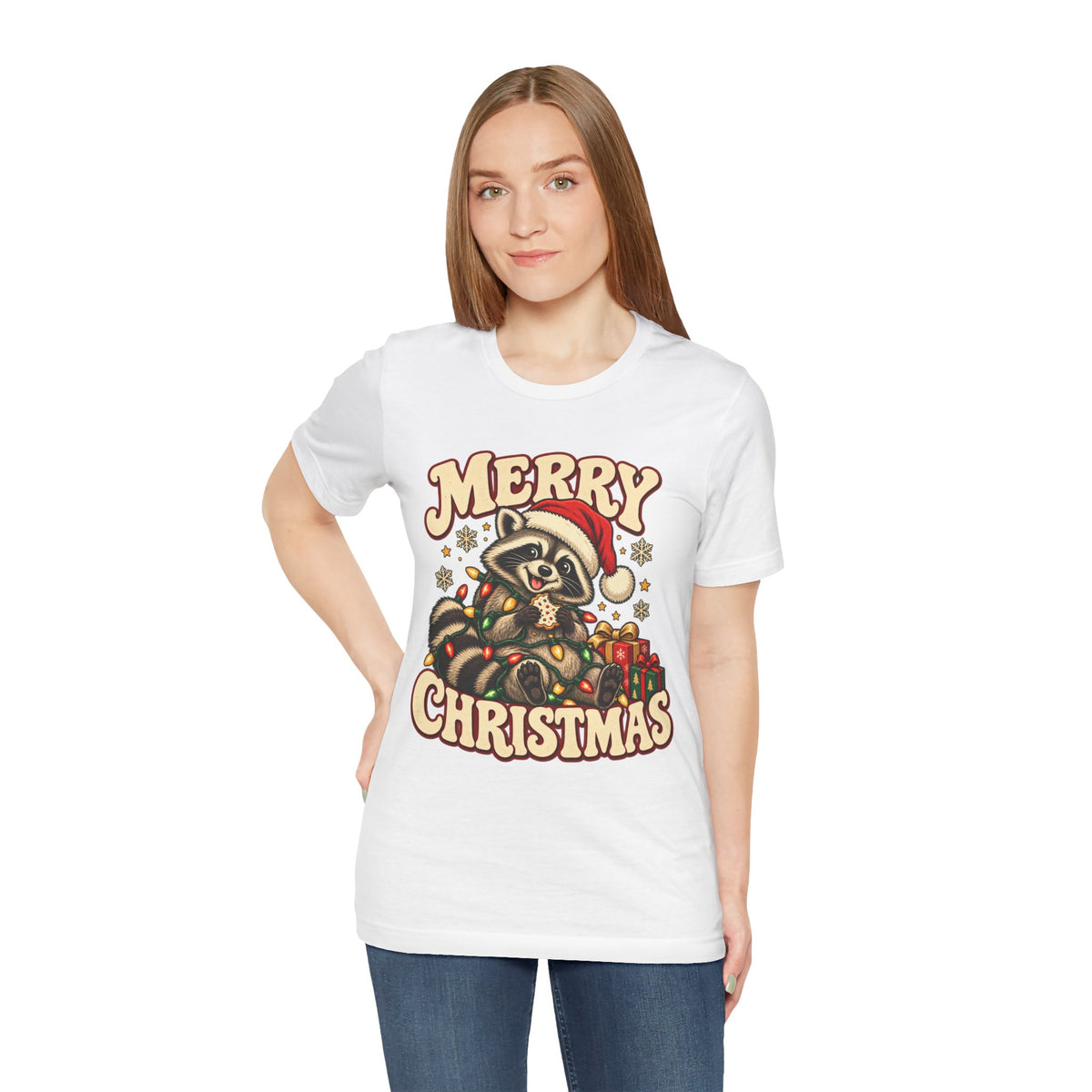Merry Christmas Raccoon Tee