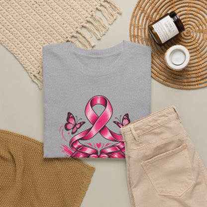 T-Shirt — Her Fight Our Strength Pink Ribbon Breast Cancer Awareness Tee