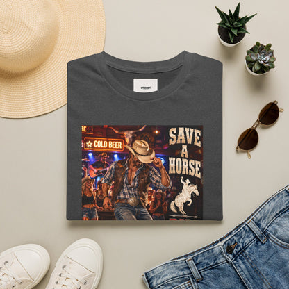 Save a Horse Ride a Cowboy T-Shirt — Country Western Cowboy Graphic Tee