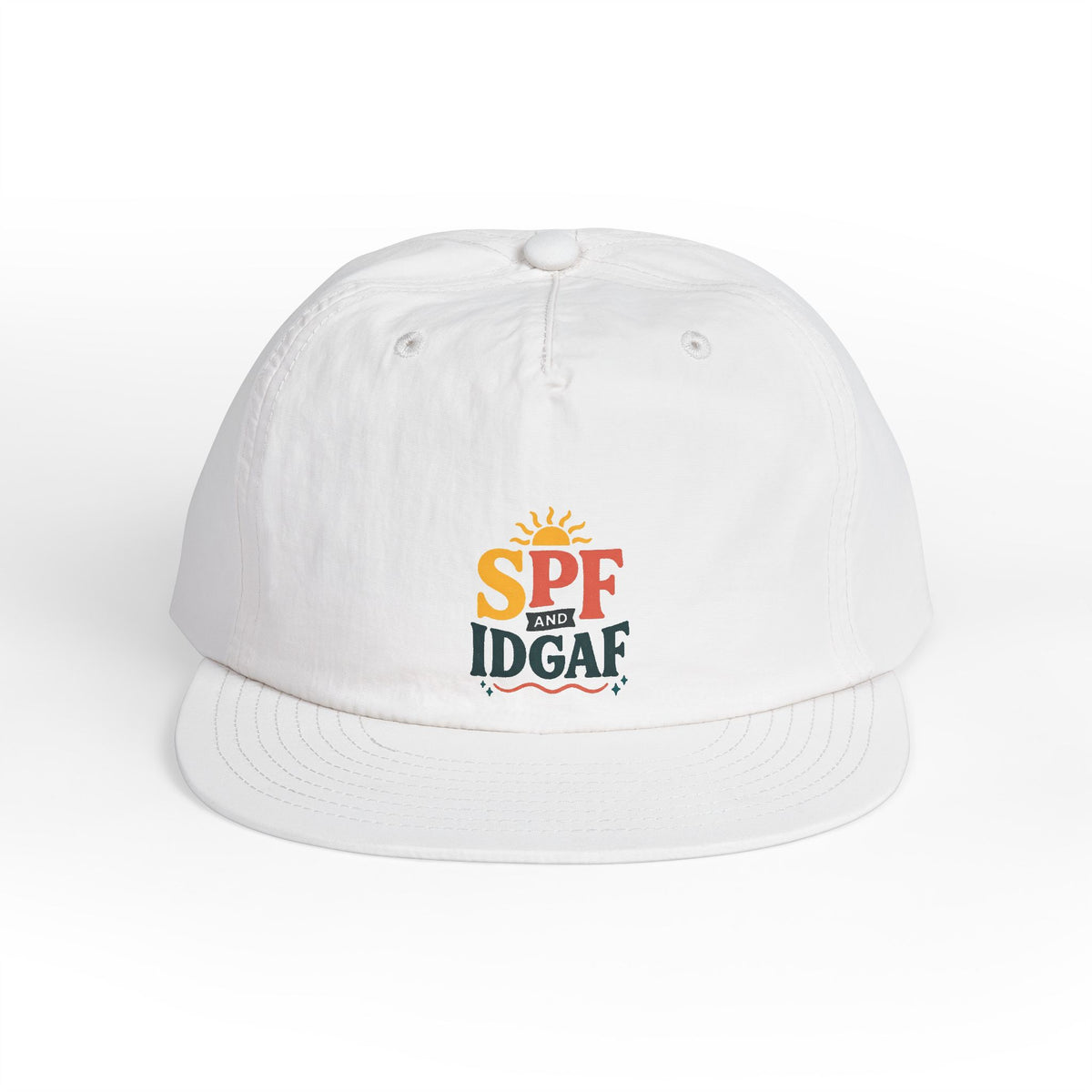 SPF IDGAF Surf Cap | Retro Sun Typography Hat