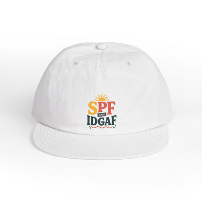 SPF IDGAF Surf Cap | Retro Sun Typography Hat