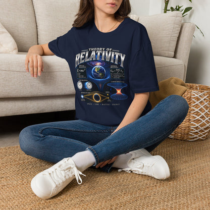 Theory of Relativity T-Shirt — Science Graphic Tee with Earth & Equations