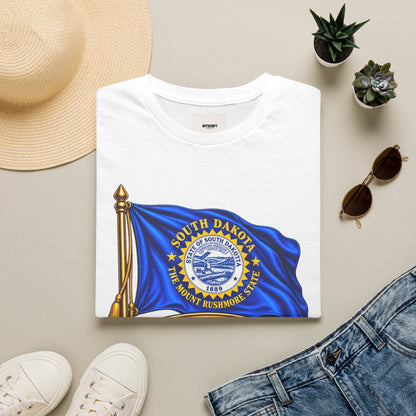 South Dakota Flag T‑Shirt — "Under God the People Rule" State Pride Tee