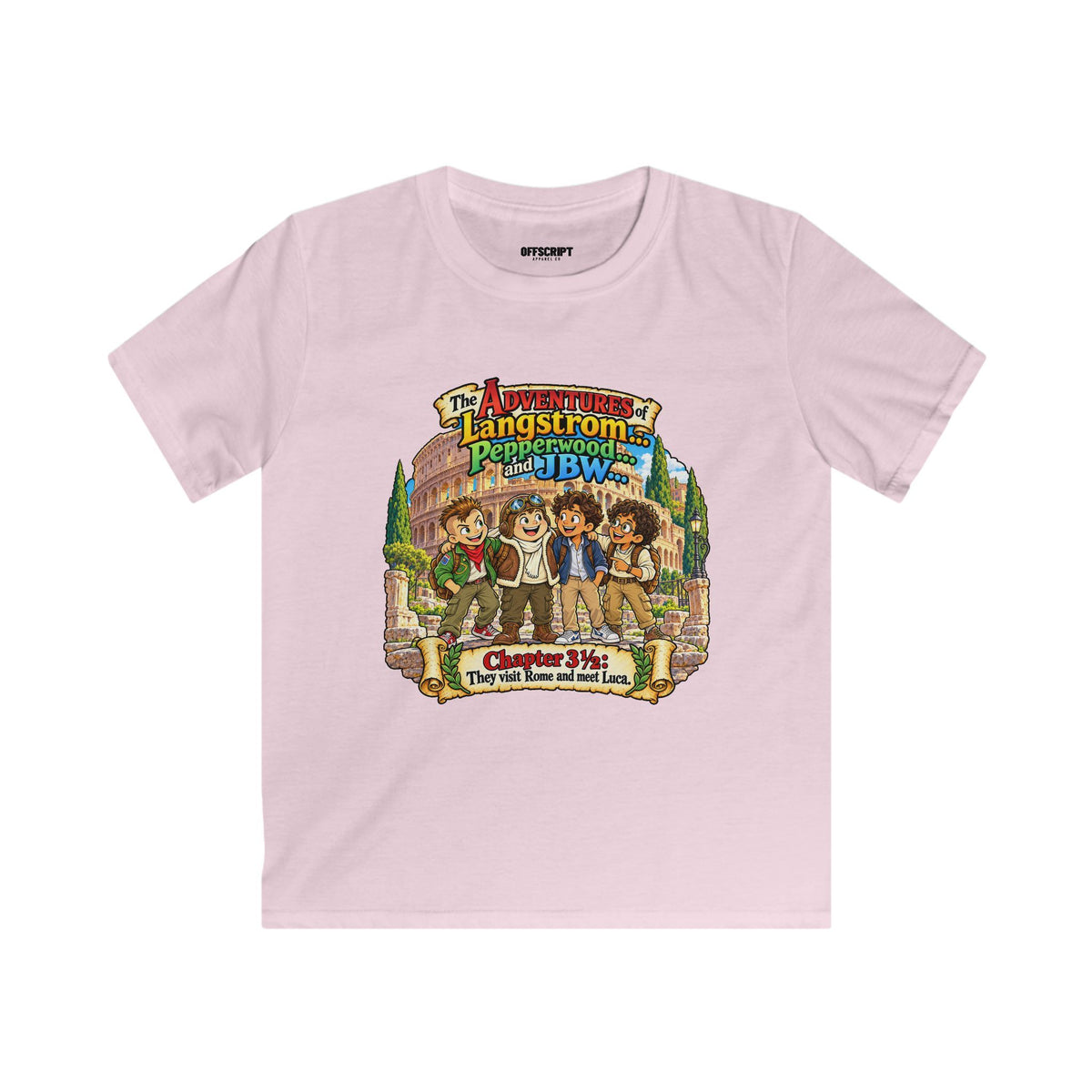 Kids Tee — 'The Adventures of Langstrom & Pepperwood' Illustrated Storybook Design